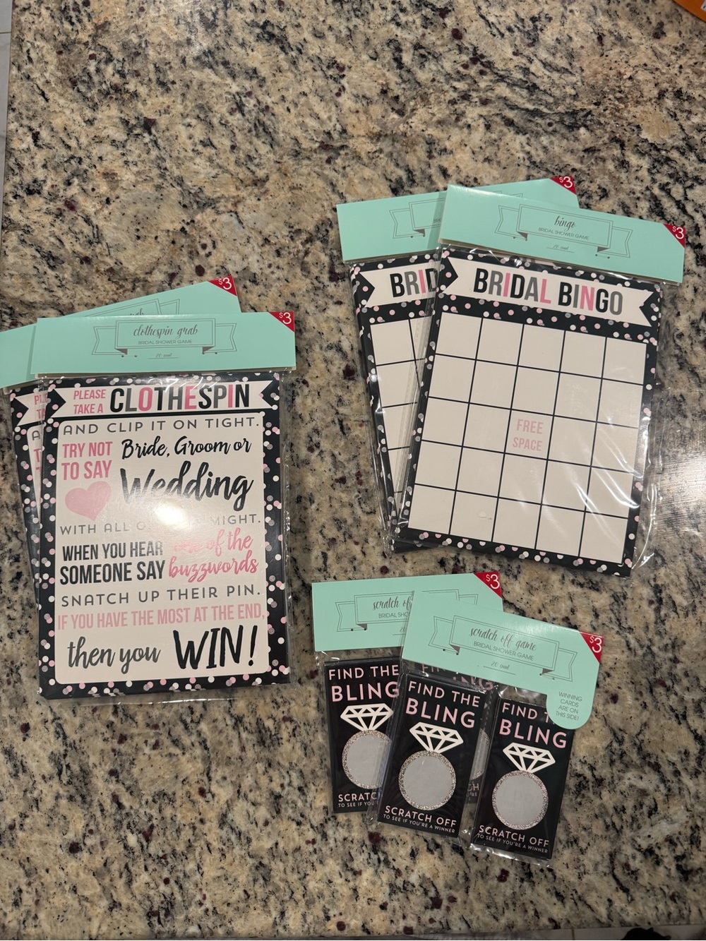 Bridal Bingo & Wedding Games Party Pack nwt